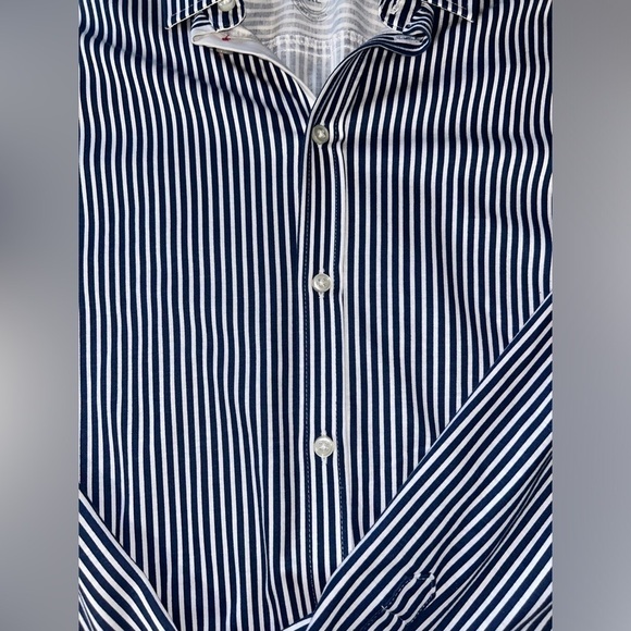 DESOTO Other - Men’s Desoto Button Down Shirt Size XL Blue/white Pinstripes 100% Cotton EUC